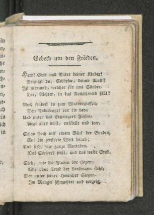 Gebeth um den Frieden.