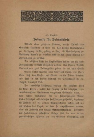 40. Kapitel. Heimath für Heimathlose