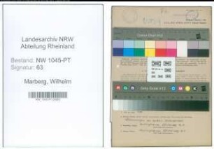 Entnazifizierung Wilhelm Marberg , geb. 01.07.1896 (Postbeamter)