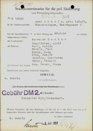 Scholz, Anni