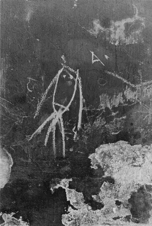 Kreidezeichnung an einer Hauswand