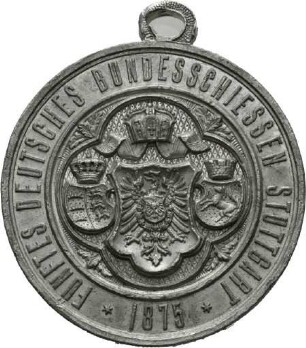 Medaille von Mayer & Wilhelm auf das V. Deutsche Bundesschießen in Stuttgart