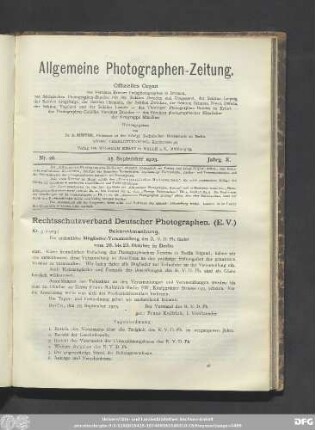 Nr. 26. 25. September 1903. Jahrg. X.