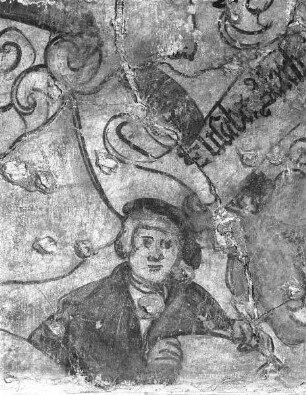 Fragment eines Stammbaumes der hessischen Landgrafen aus dem Sitzungssaal des Marburger Rathauses