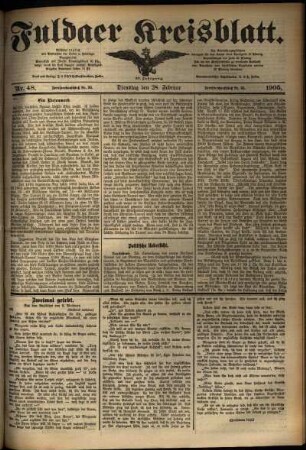 Ausgabe vom Dienstag, den 28. Februar 1905.