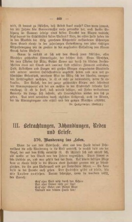 III. Betrachtungen, Abhandlungen, Reden und Briefe