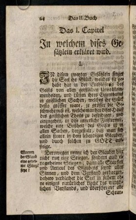 64-72, Das I. - III. Capitel