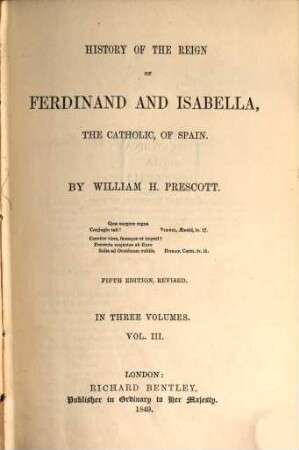 History of the reign of Ferdinand and Isabella, the Catholic, of Spain. 3