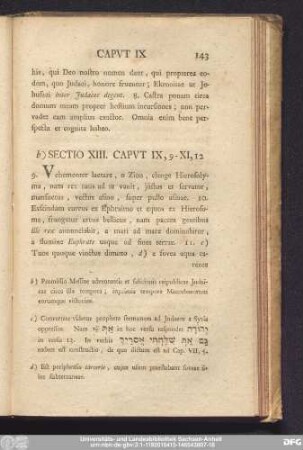 Sectio XIII. Caput IX, 9 - IX, 12