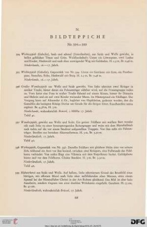 Bildteppiche (Nr. 394-399)