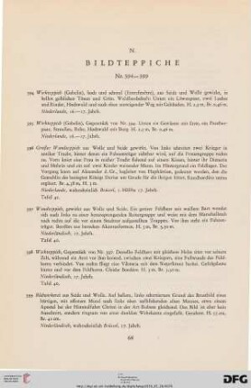 Bildteppiche (Nr. 394-399)