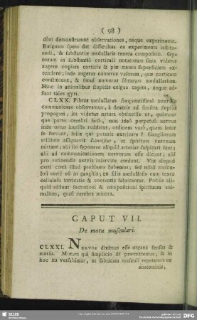 Caput VII. De motu musculari