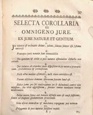 Selecta Corollaria Ex Omnigeno Jure.