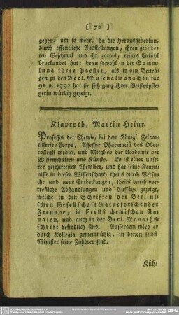 Klaproth, Martin Heinr.