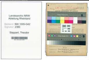 Entnazifizierung Theodor Stappert , geb. 13.04.1898 (Betriebsfuehrer)