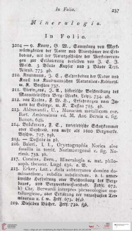 Mineralogia (Nr. 3204 - 3214)