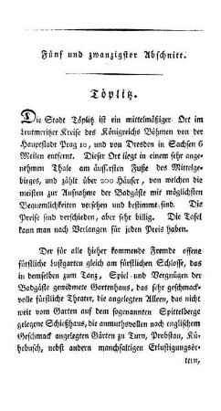 Fünf und zwanzigster Abschnitt. Töplitz.