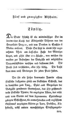 Fünf und zwanzigster Abschnitt. Töplitz.