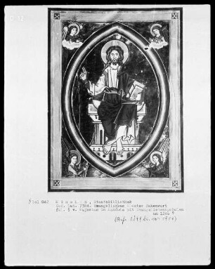 Evangeliar aus Kloster Hohenwart — Majestas Domini, Folio 5verso