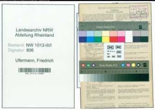 Entnazifizierung Friedrich Ufermann , geb. 18.07.1899 (Schlosser)