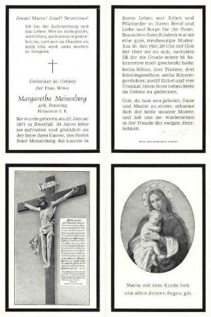 Meisenberg, Margaretha geb. Sonntag