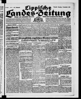 Lippische Landes-Zeitung : ältestes und weitverbreitetes Blatt des Landes und der angrenzenden Bezirke