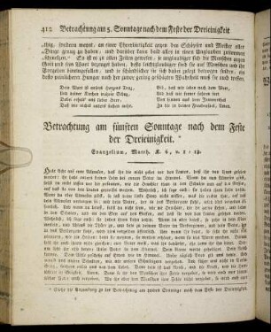 [53.] Betrachtung am fünten Sonntage nach dem Feste der Dreieinigkeit. - [59.] Betrachtung am achten Sonntage nach dem Feste der Dreieinigkeit. -