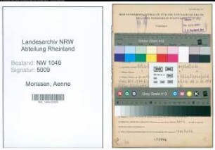 Entnazifizierung Aenne Monssen , geb. 10.06.1904 ()
