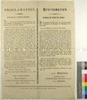 Proklamation Napoleons an die Soldaten Italiens