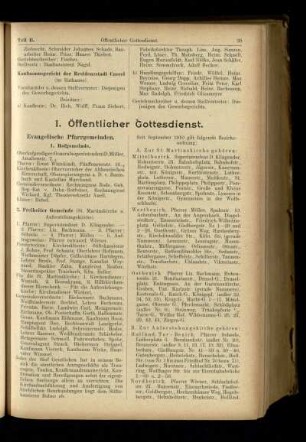 Öffentlicher Gottesdienst