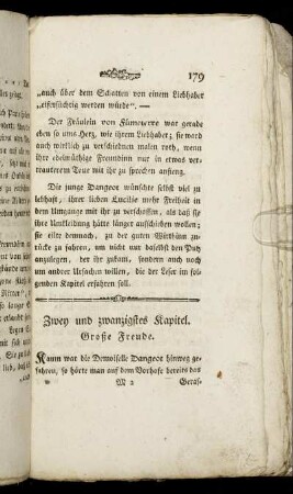 Zwey und zwanzigstes Kapitel. Große Freude.