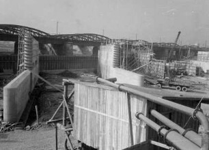 Baustelle neue Eisenbahnbrücke Heilbronn