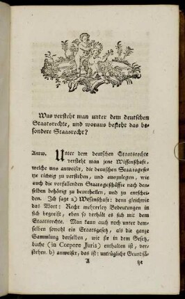 Was versteht man unter dem deutschen Stasatsrechte, und woraus besteht das besondere Staatsrecht?