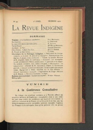 Tunisie. A la Conférence Consultative.