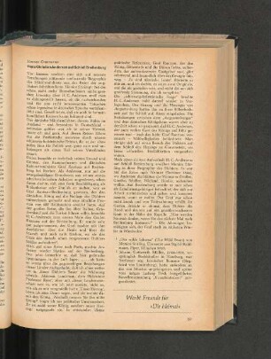 Hans Christian Andersen auf Schloß Breitenburg.