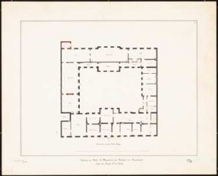 Hotel des Kaisers von Russland (russische Botschaft), Berlin: Grundriss Beletage, Maßstabsleiste