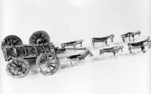 Sechsgespann mit Wagen, Fund aus dem Gräberfeld von Frög