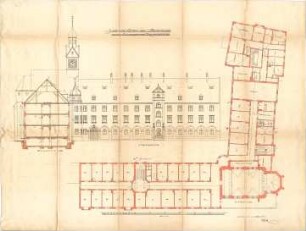 Seidl, Gabriel von; München, Öttingen- / Reitmorstr.; Vinzentinum - Grundriss 2. OG, Westseite (Ansicht)