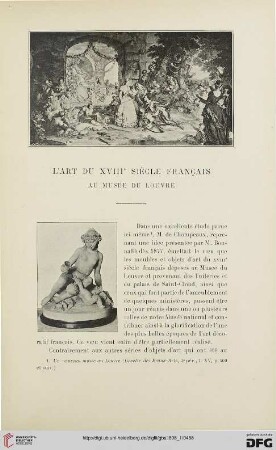 3. Pér. 19.1898: L' art du XVIIIe siècle français au Musée du Louvre