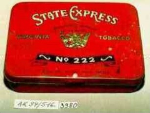 Blechdose für "STATE EXPRESS VIRGINIA TOBACCO No. 222"