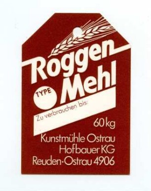 Kunstmühle Ostrau Roggenmehl