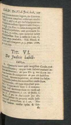 Tit. VI. De Iudicis habilitate