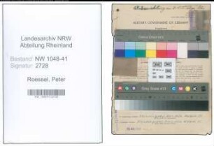 Entnazifizierung Peter Roessel , geb. 04.03.1915 (Polizist)