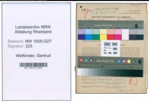 Entnazifizierung Gertrud Welfonder , geb. 01.07.1897 (Vers.Leiterin)