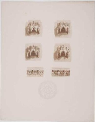 Baldachine im Chor im Dom zu Meißen, Blatt Nr. 20 aus dem Mappenwerk "Der Dom zu Meißen" von Friedrich Wilhelm Schwechten