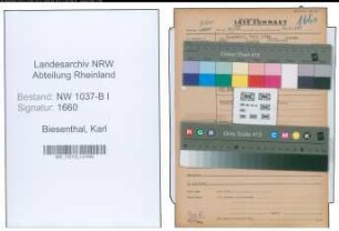 Entnazifizierung Karl Biesenthal , geb. 00.00.0000 (Lehrer)