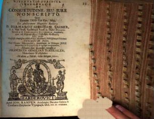 Disp. iur. inaug. de consuetudine s. iure non scripto