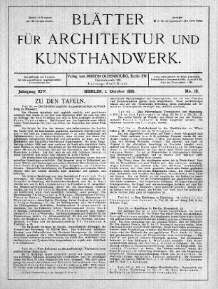 No. 10, 1. Oktober 1901