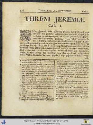 Threni Jeremiae.