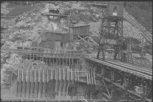 Bau der Albtalsperre bei Sankt Blasien